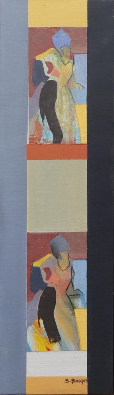 STEPHANE BOSQUE. ÓLEO, sobre panel, firmado.