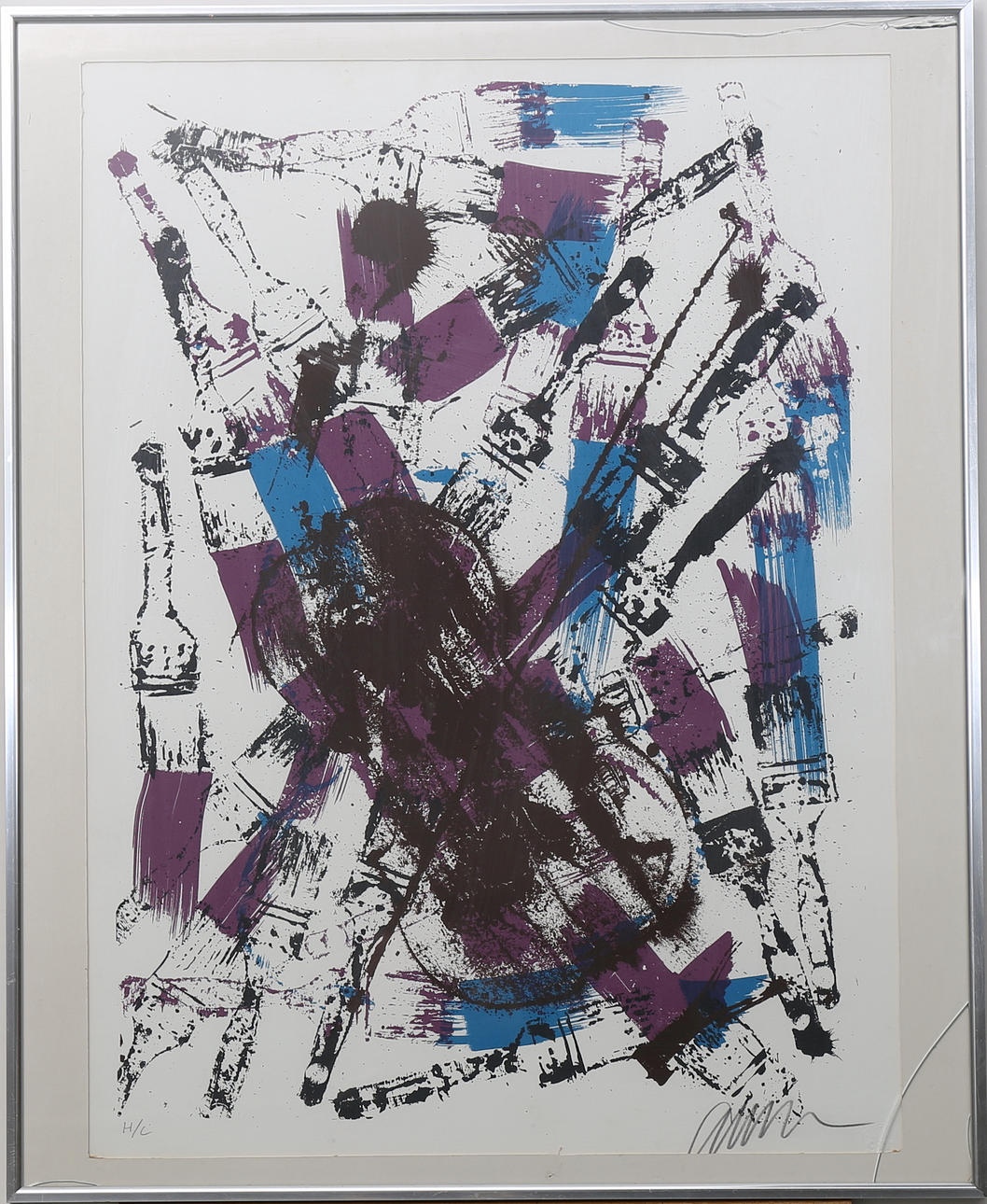 FERNANDEZ ARMAN. "Mélodie Brossée II" Signerad Arman och numrerad H/C.