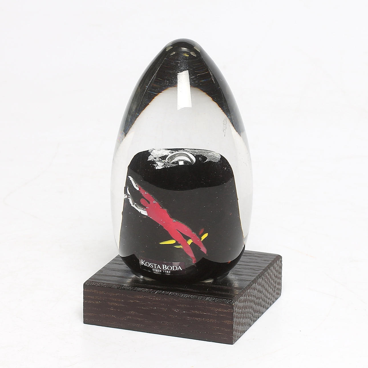 BREVPRESS, glas, Bertil Vallien, Kosta Boda Atelier, signerad,1900-talets andra hälft.