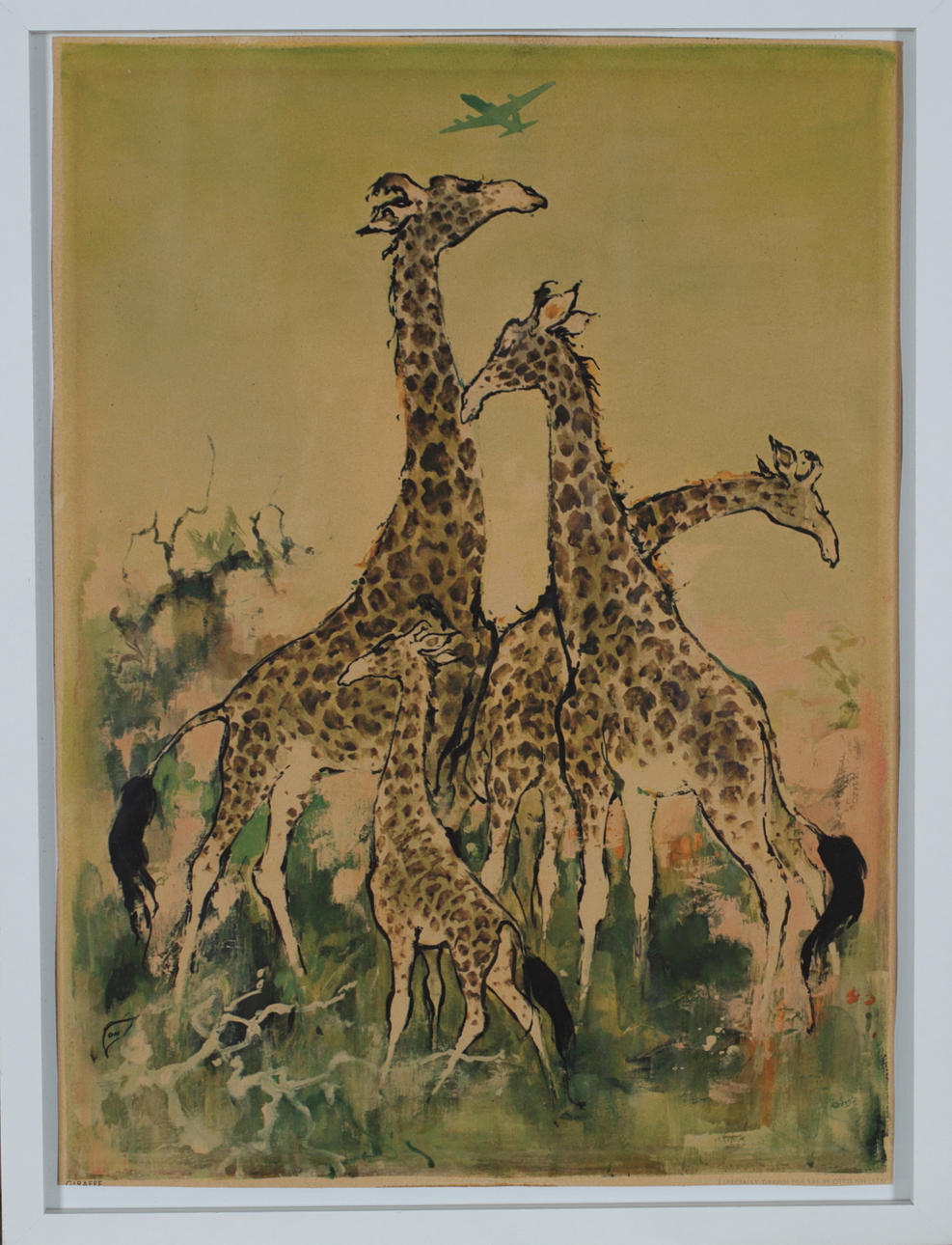 OTTO NIELSEN. SAS Giraffe, offset print.