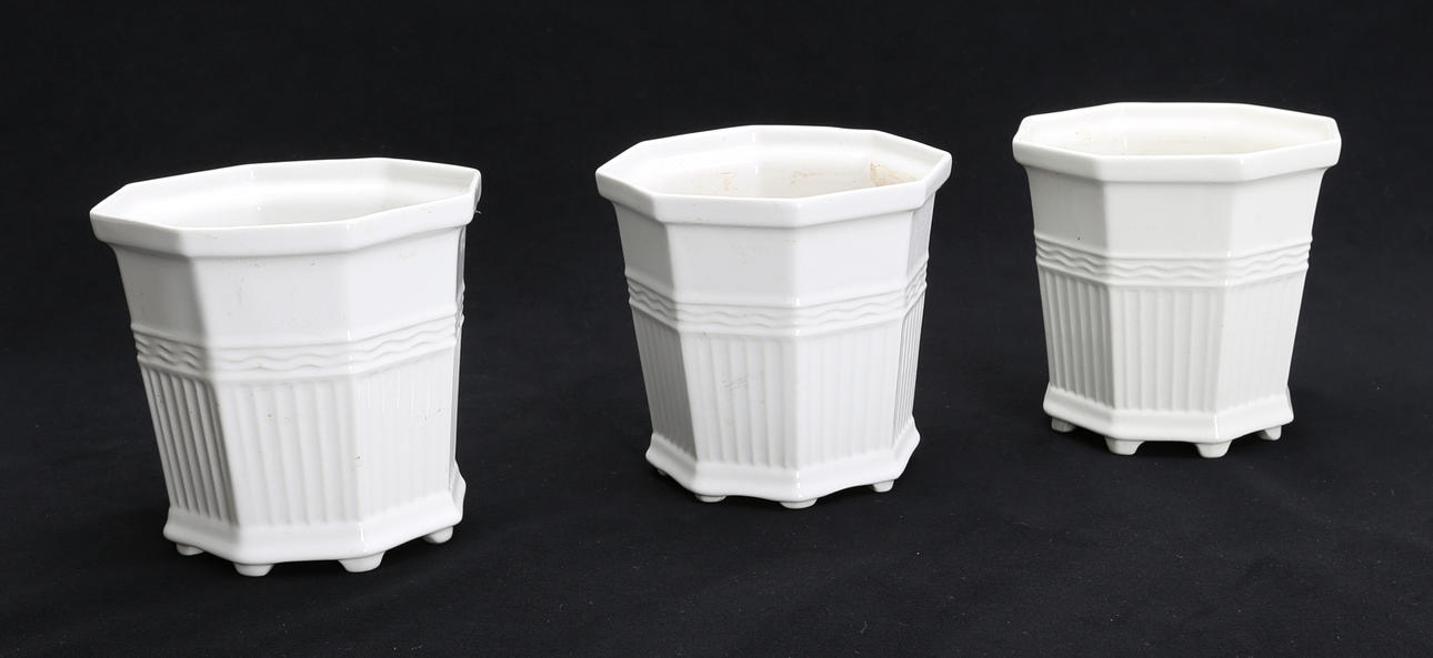 YTTERFODER, 3 st, porslin, Prins Eugen Waldemarsudde, Gustavsberg, 1900-tal.