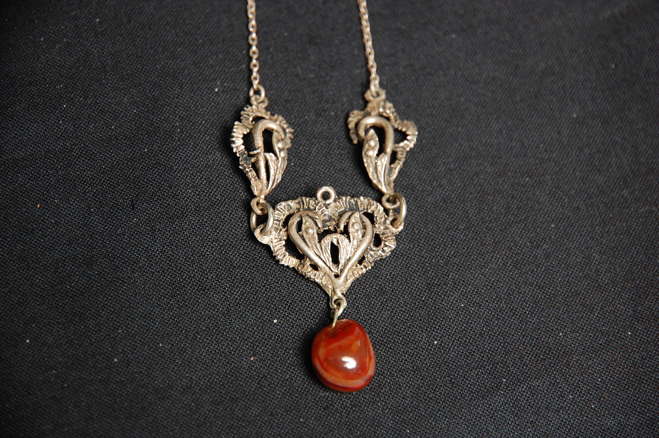 HALSBAND, silver Art deco stil.