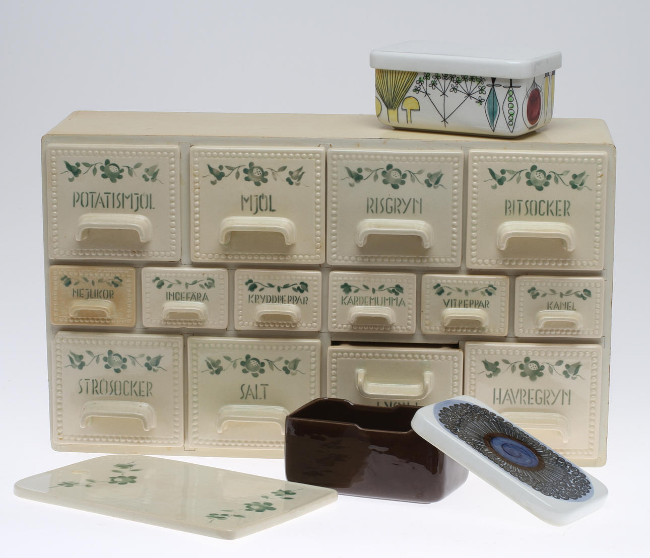 KRYDDHYLLA, SKÄRBRÄDA, SMÖRASKAR, Rörstrand, 1900-tal.