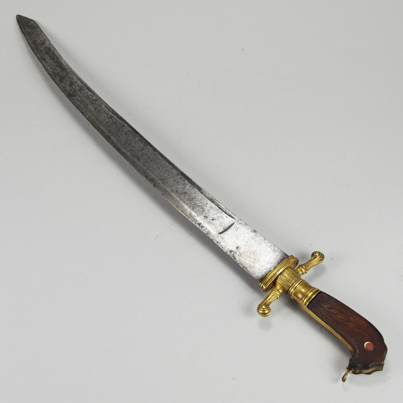 HIRSCHFANGER, Tyskland, 1700-tal, handtag med förgyllt fäste.