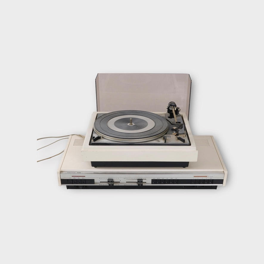 TURNTABLE and AMPLIFIER.