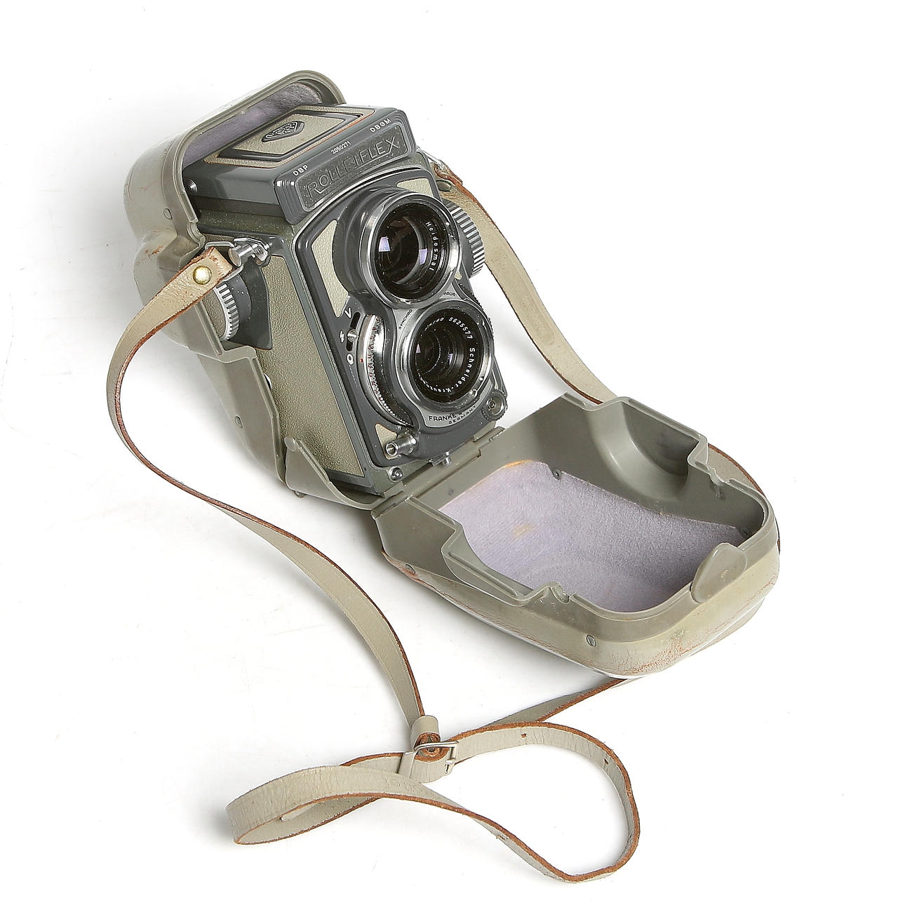 KAMERA, Rolleiflex 4x4 Baby grey, Franke & Heidecke, Braunschweig, 1957-63.