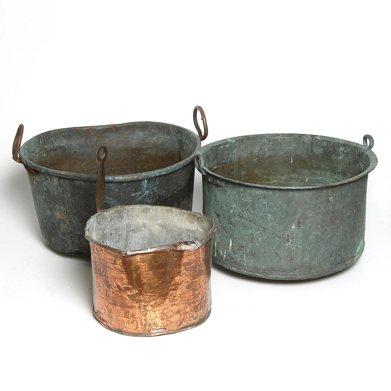 KITTLAR, 3 st, koppar, 1800-tal.