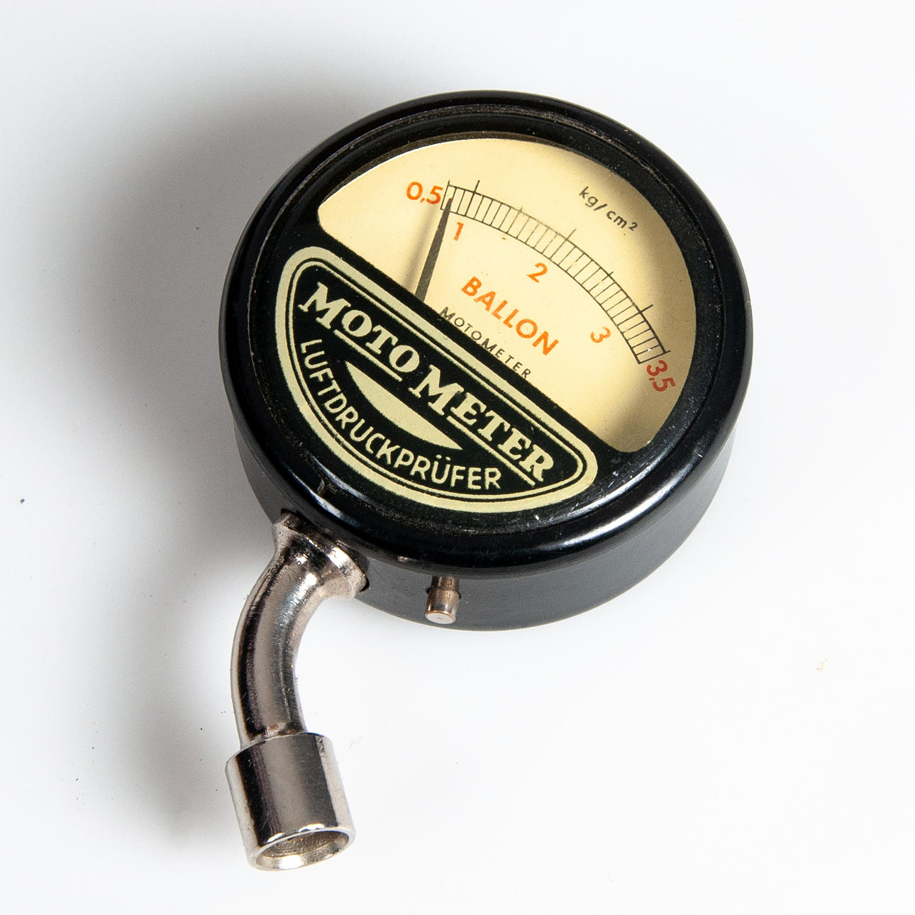 MOTOMETER I KASSE, lufttryksmåler 30'er.