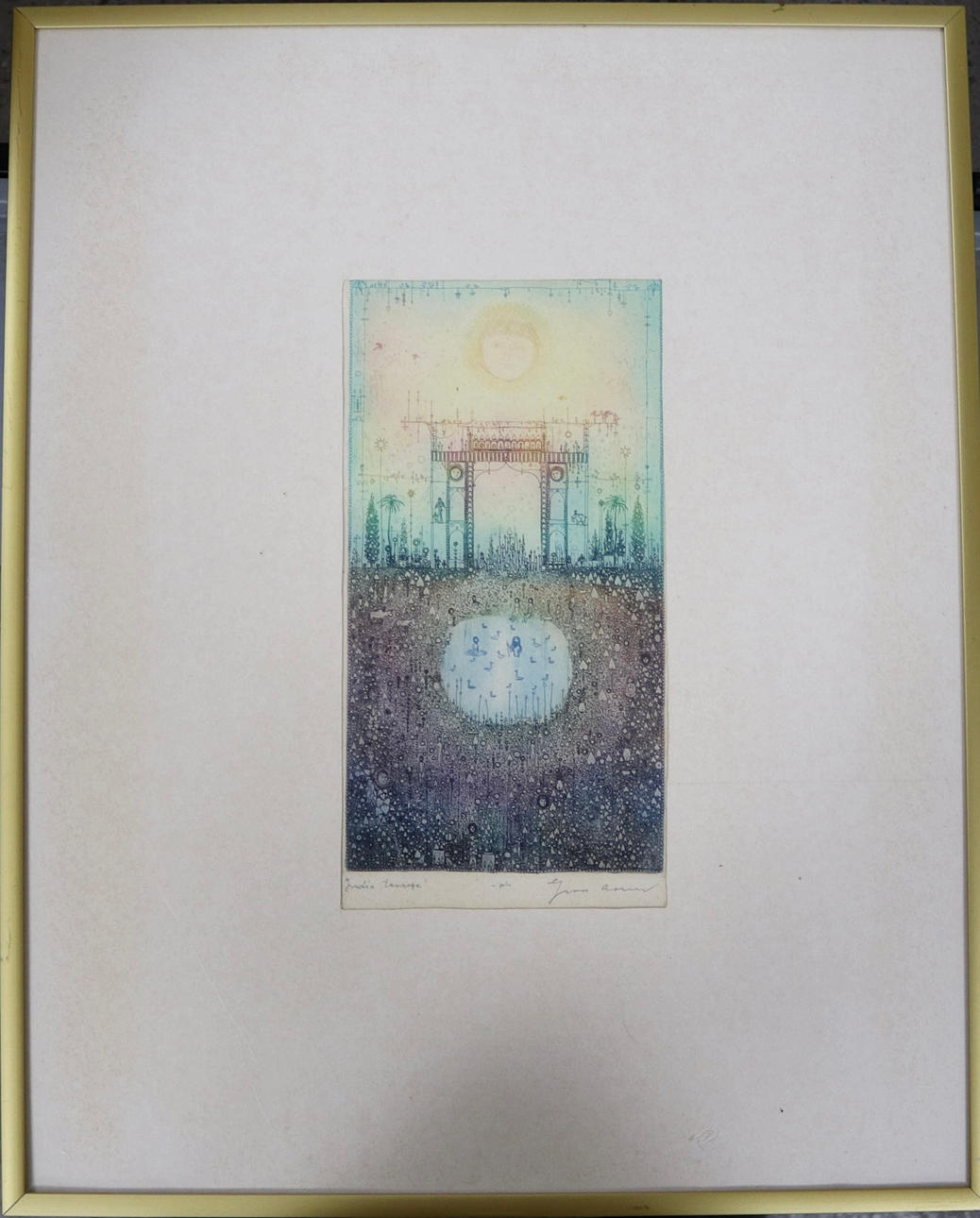 ARNOLD GROSS. Color etching.