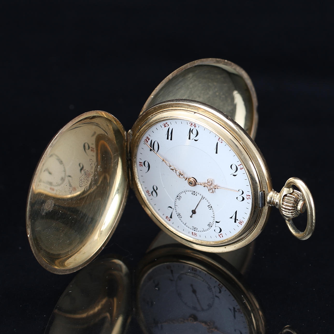 FICKUR, Savonette, 14 k guld, totalvikt 88,5 gram.