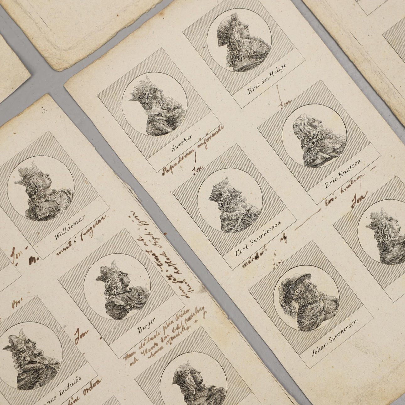 JOHAN PETTER CUMLIN, etchings, Medallion portraits of 36 Swedish ...