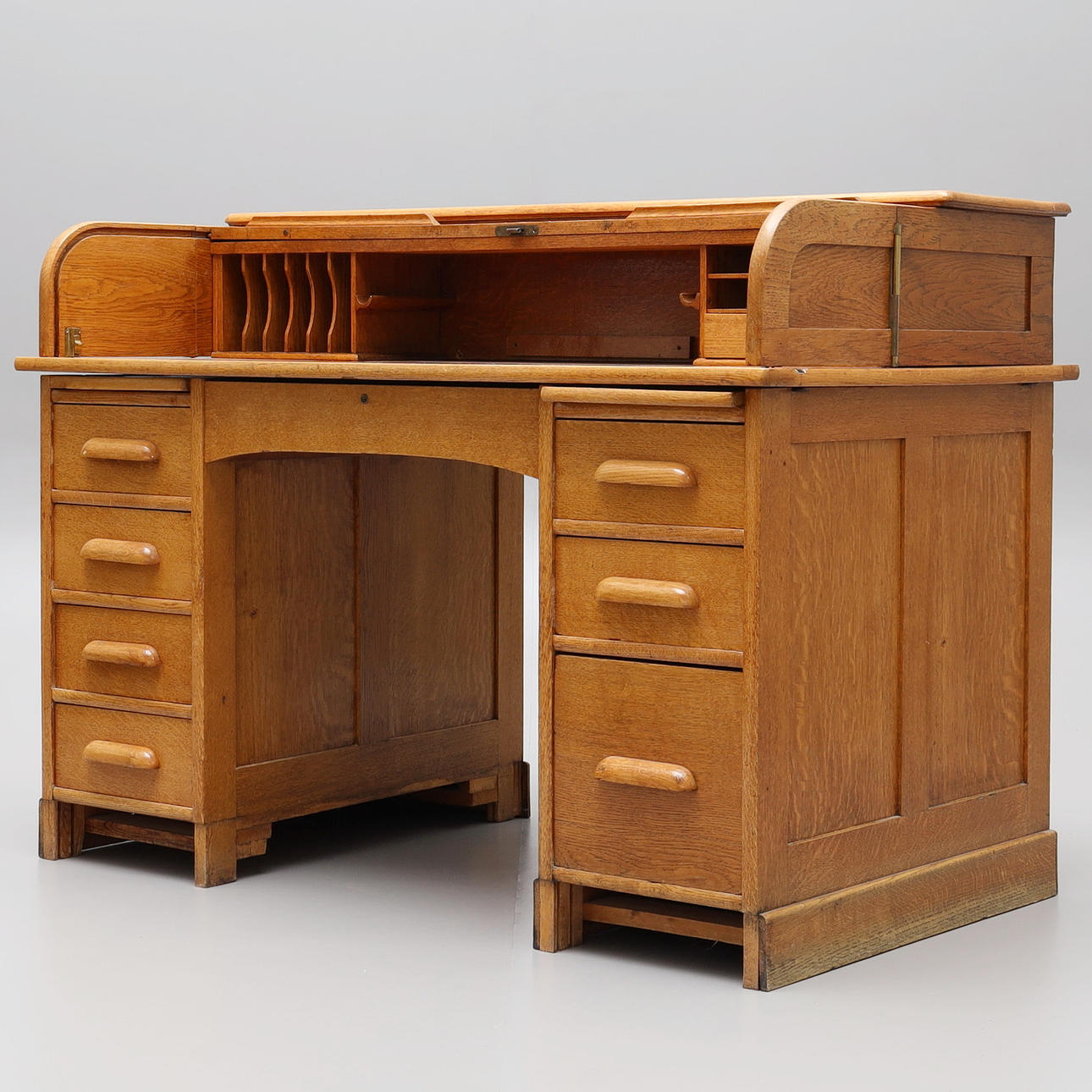 SKRIVBORD, med jalusi, ek, 1920/30-talet.