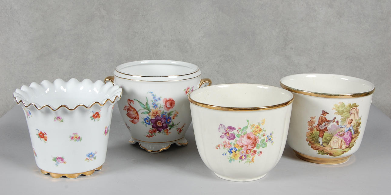 YTTERKRUKOR, 4 st, Rörstrand, Gefle, Karlskrona.