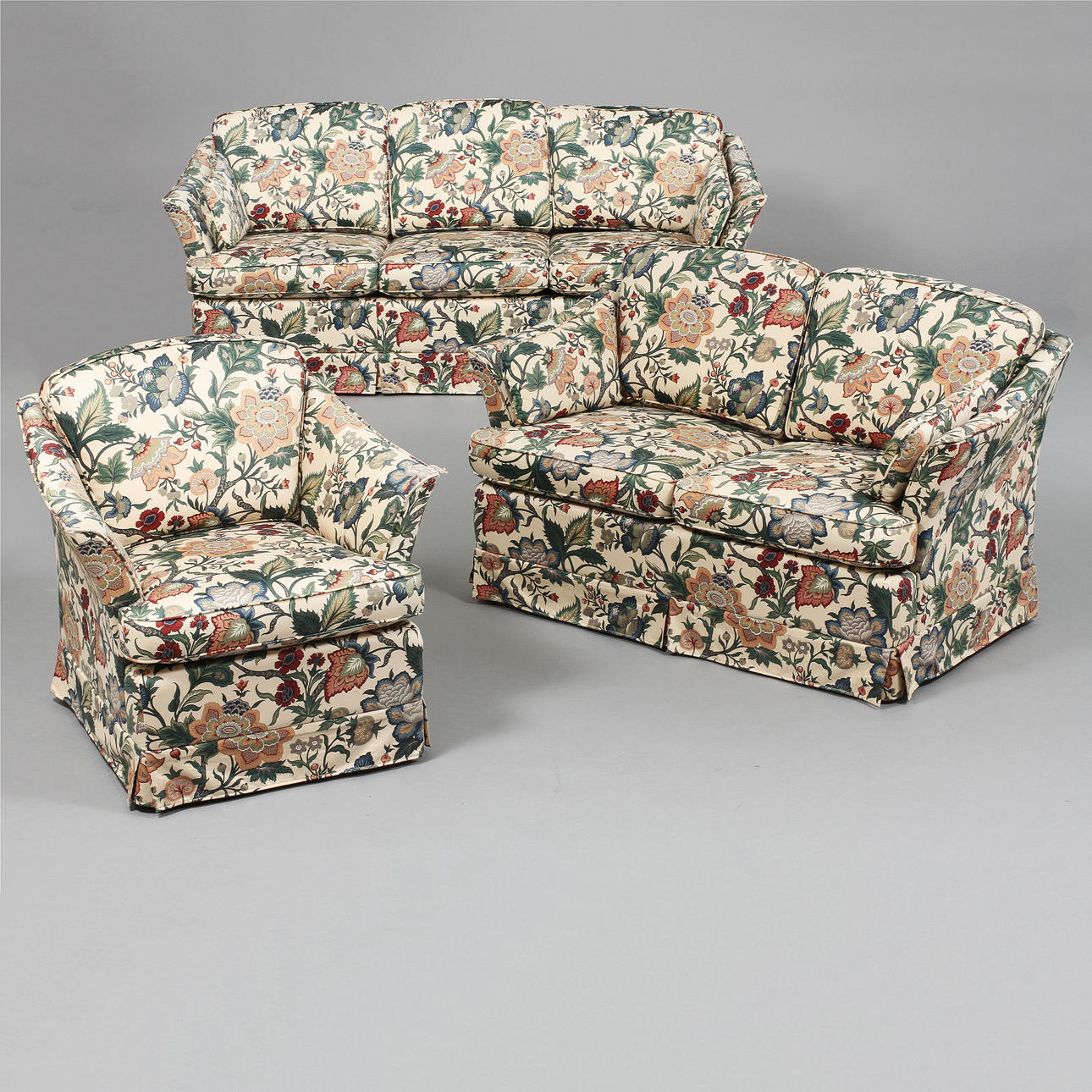 SOFFGRUPP, 3 delar, 1900-tal.