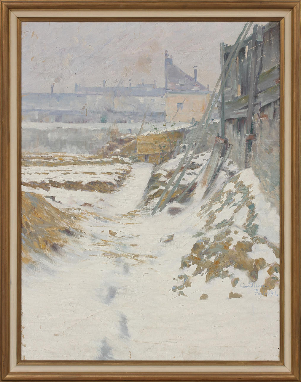 CARL WALDEMAR OLSON. Parismotiv, olja på duk, signerad och daterad Paris 91.