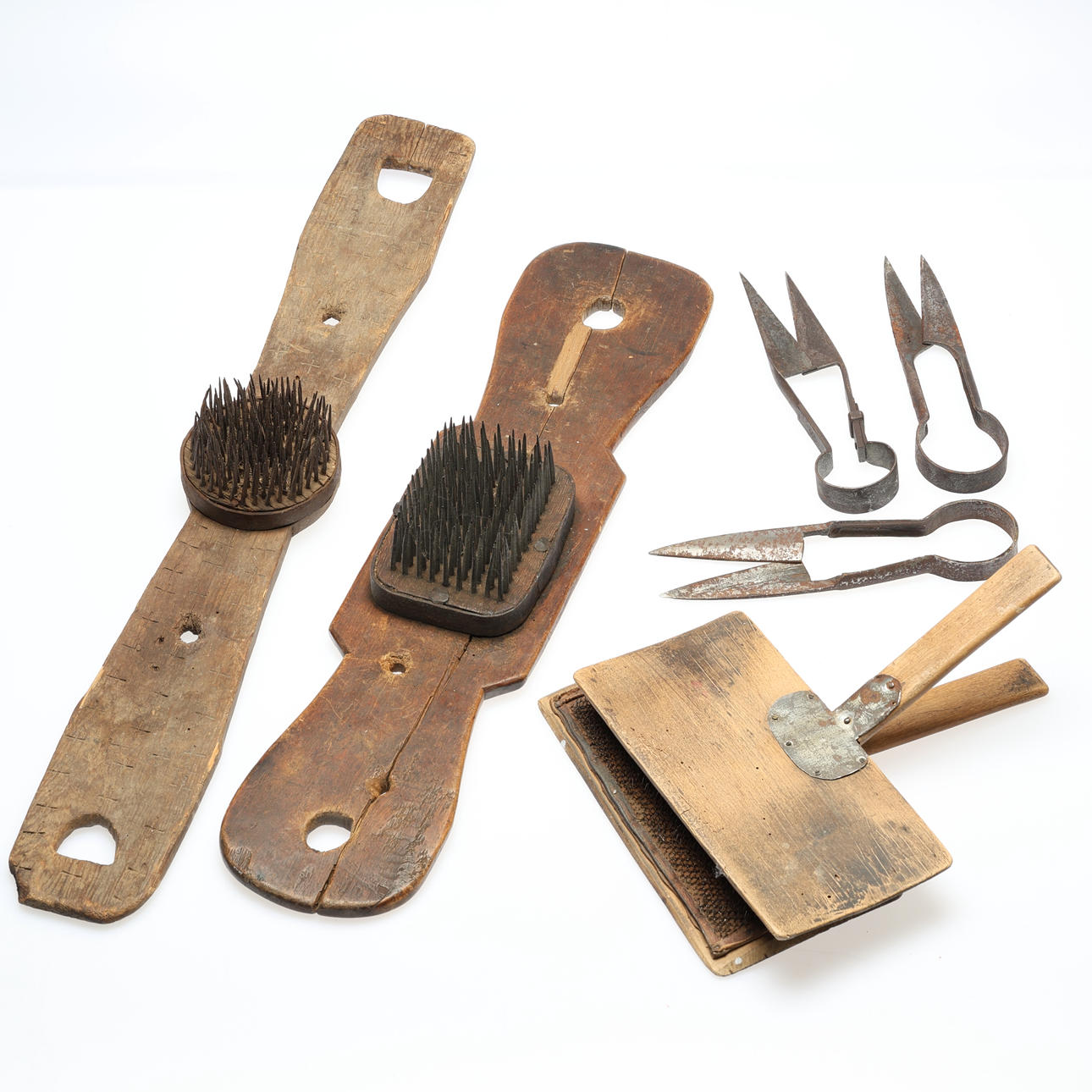 KARDA OCH HÄCKLOR till ull och Lin, 1800 tal.