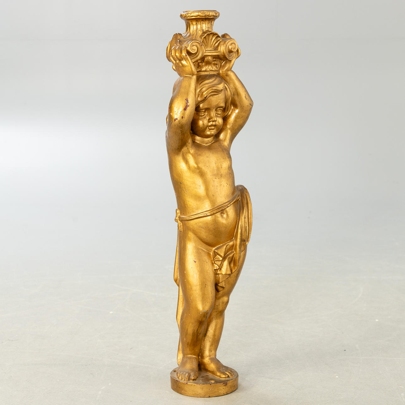 Knabenfigur einer Gaslaterne, Frankreich, um 1900.