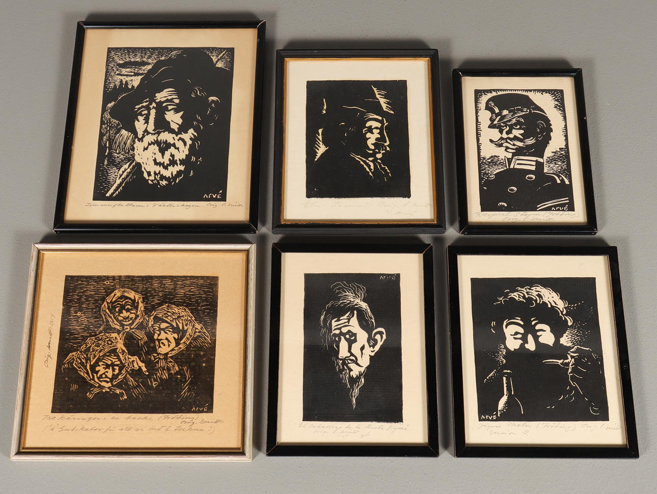 ARVID GUSTAVSSON “ARVÉ” 6 pieces.