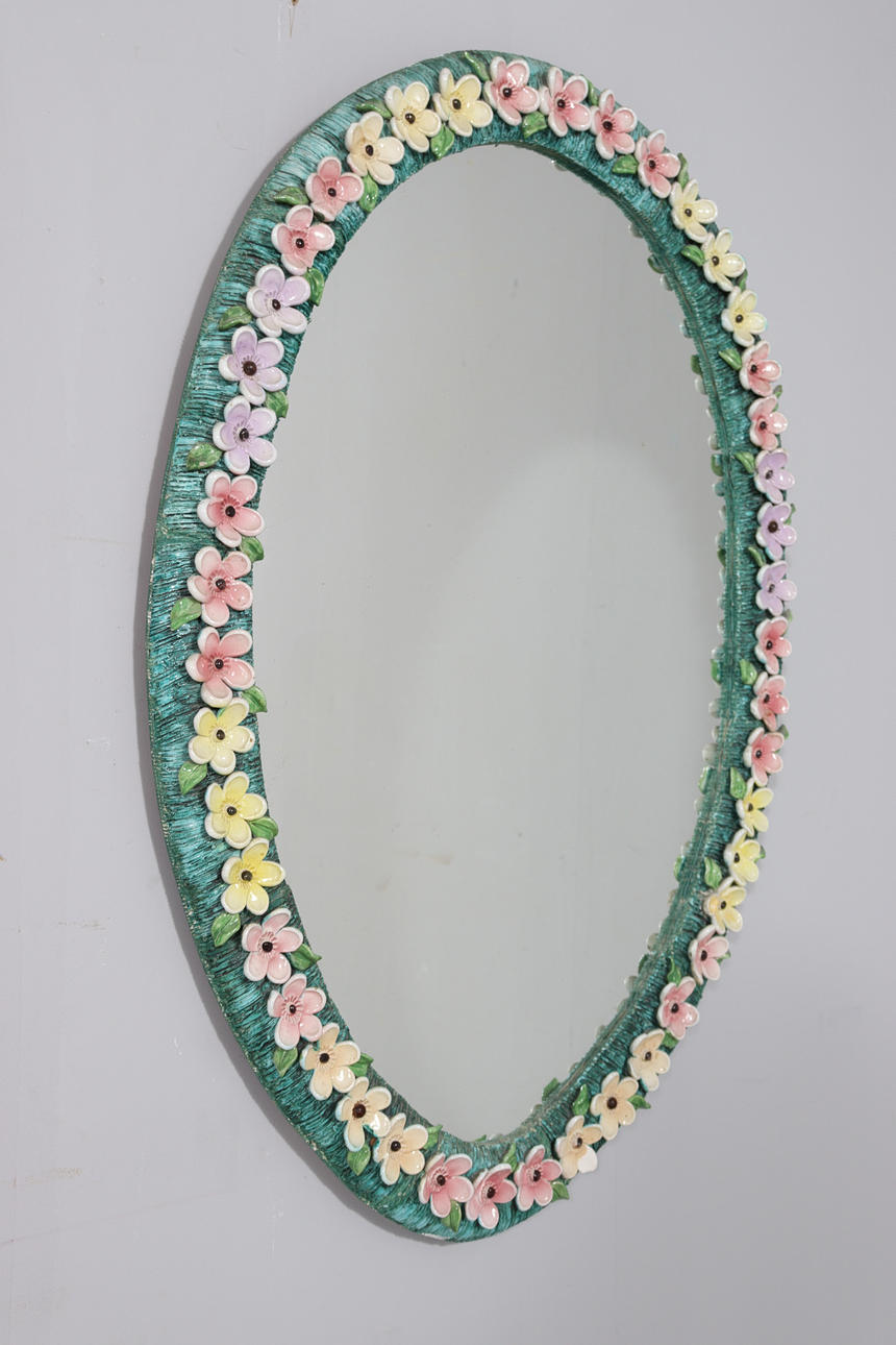 Mid century mirror/wall mirror, Italy, 1970s.