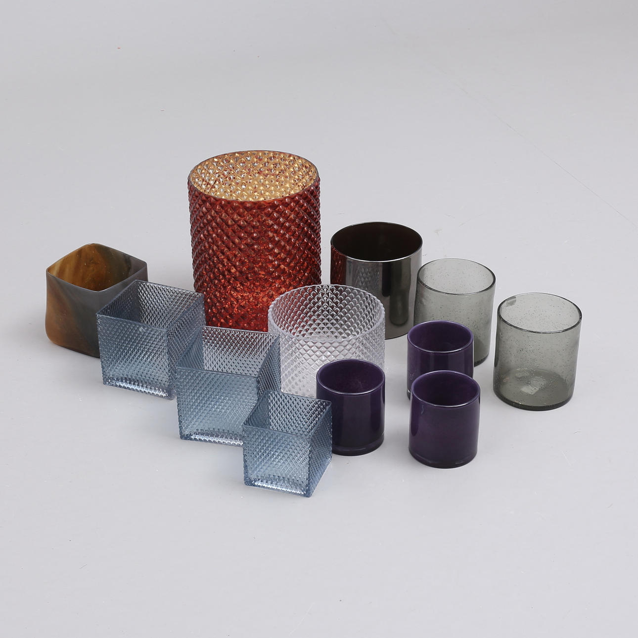 YTTERFODER, 12 st, tonat glas, bla Olsson & Jensen.