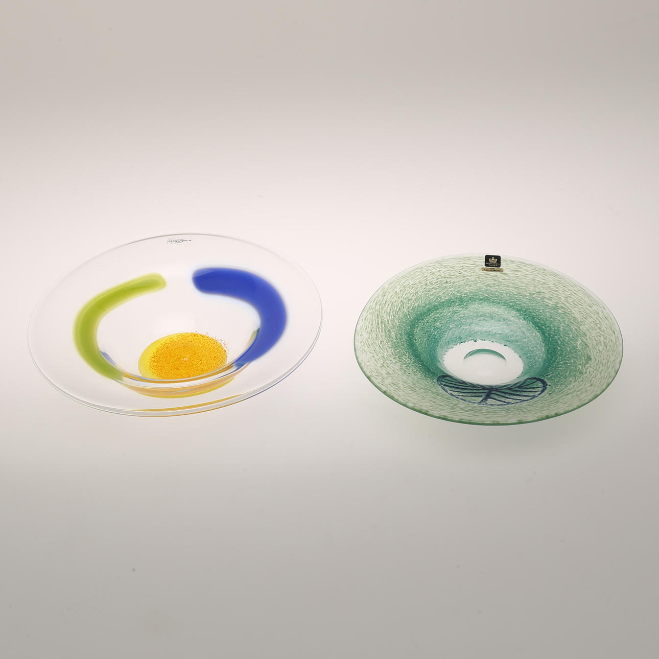 SKÅLAR, glas, 2 st, Strömbergshyttan, Krona ateljé.