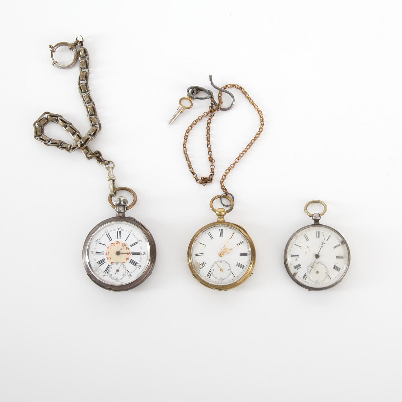 TASKUKELLOJA, 3 kpl, 1700-/1900-luku.