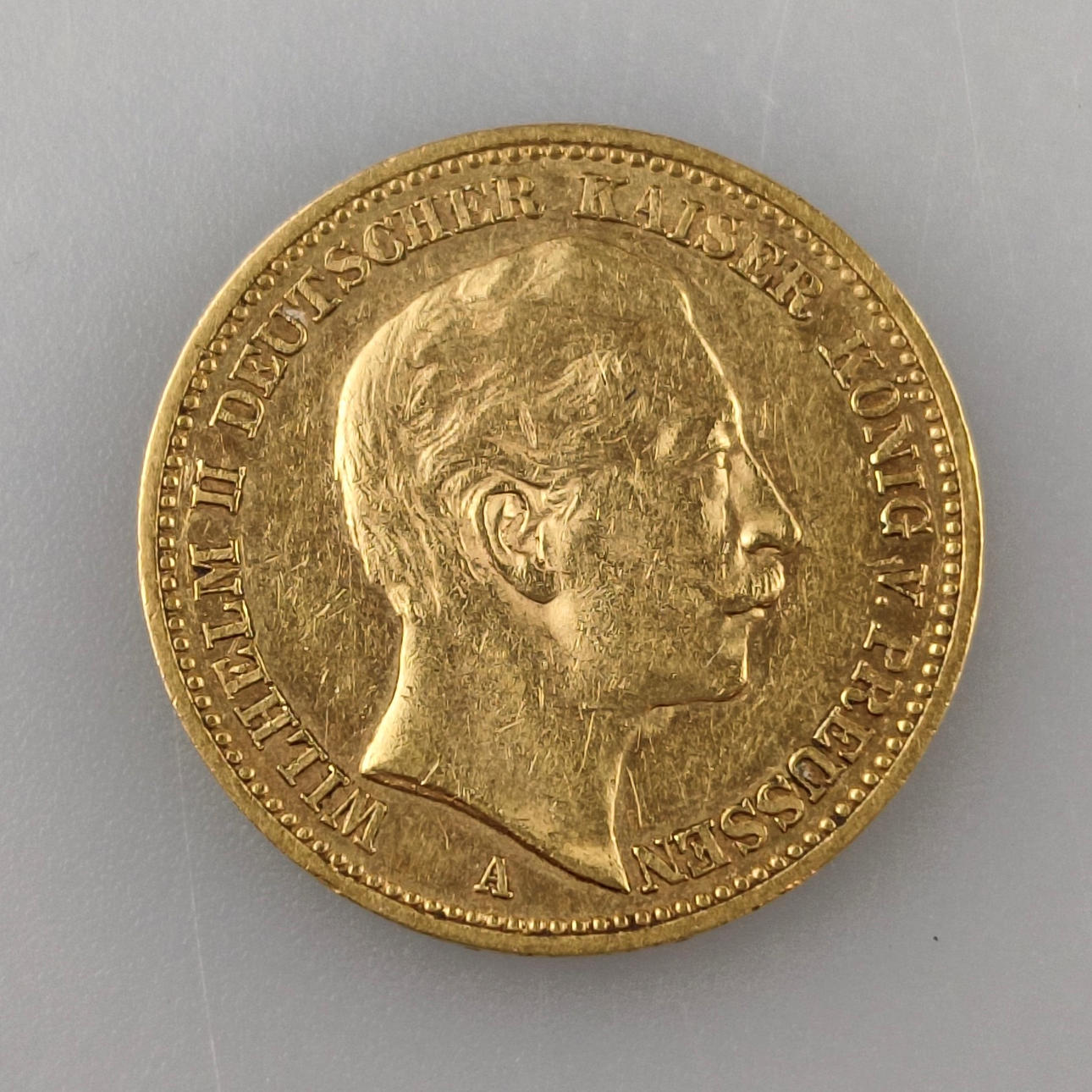 MONEDA DE ORO DE 20 marcos 1889 - Imperio alemán.