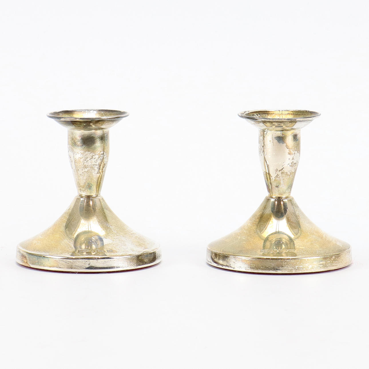 SILVER CANDLESTICKS 1 pair, Dacapo silver ab.