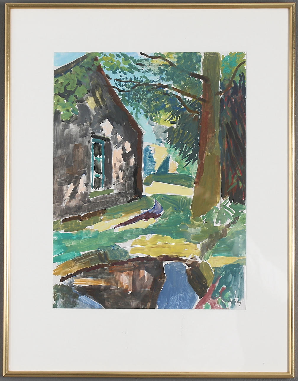 VIGGO DJURBERG. Ljusspel, akvarell. Signerad.