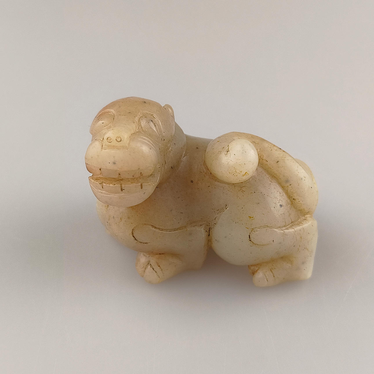 JADE FIGURE “BIXIE” - China, probably Qing dynasty, possibly earlier ...