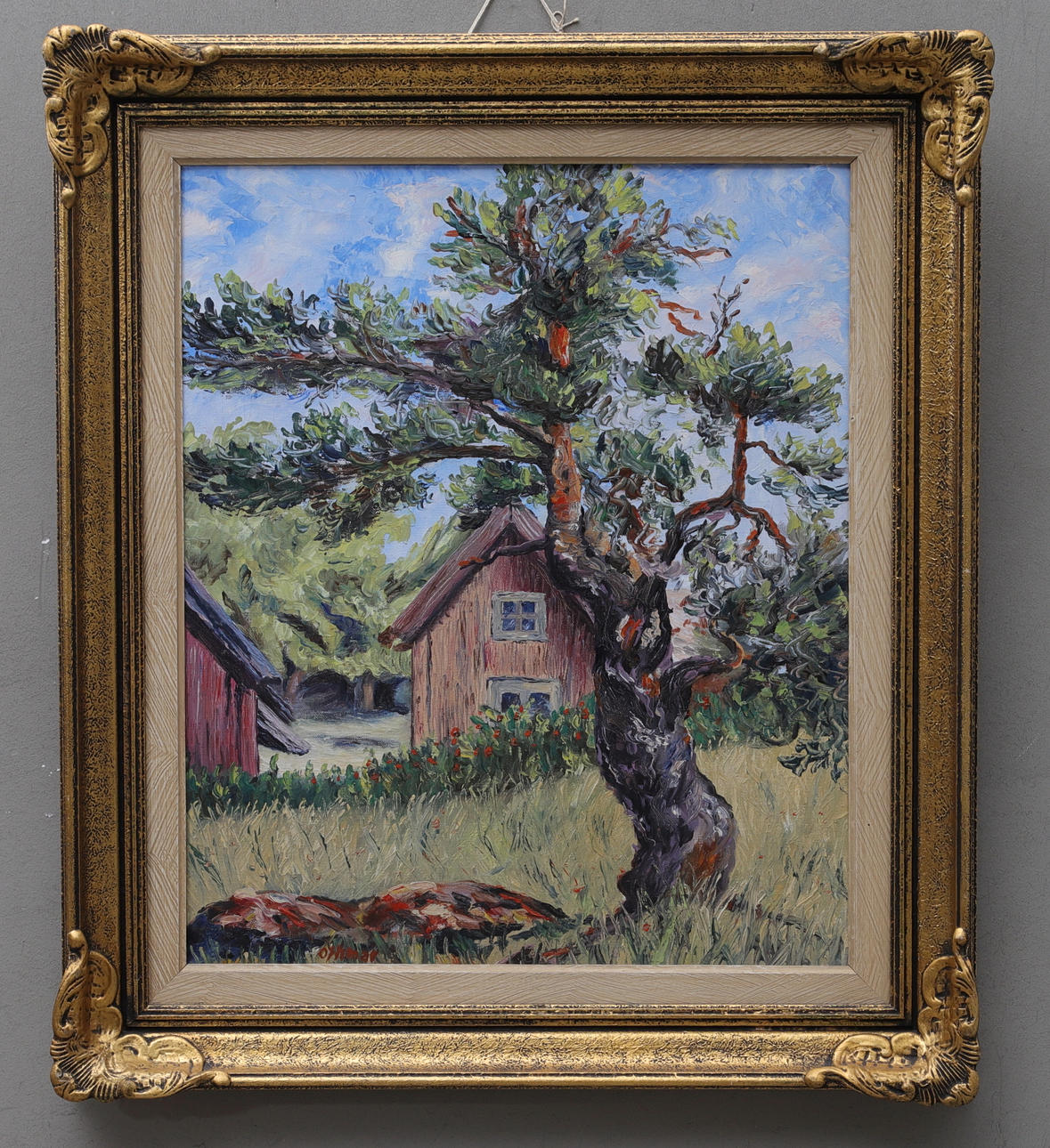 LARS OTHMAR FOLKESSON. olja på duk, signerad.