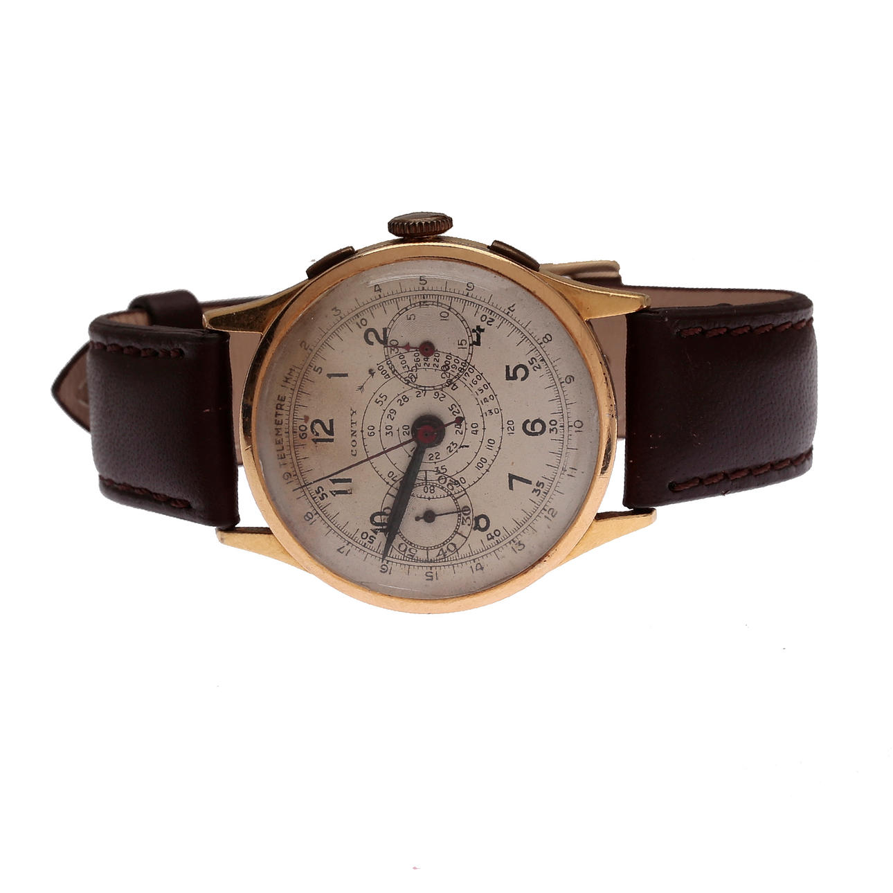 Conty Vintage kronograf i guld.