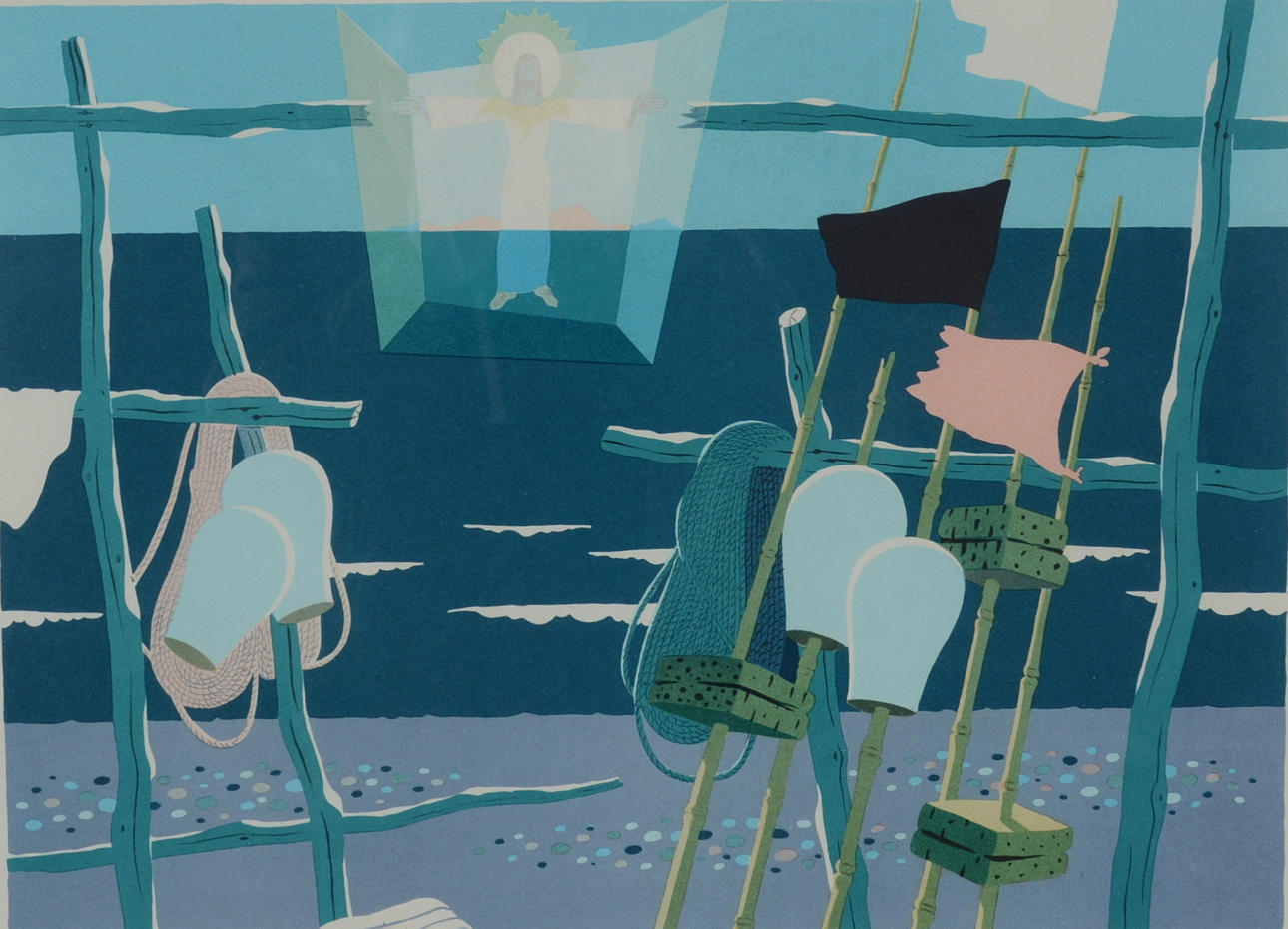 WALDEMAR LORENTZON. Färglitografi.