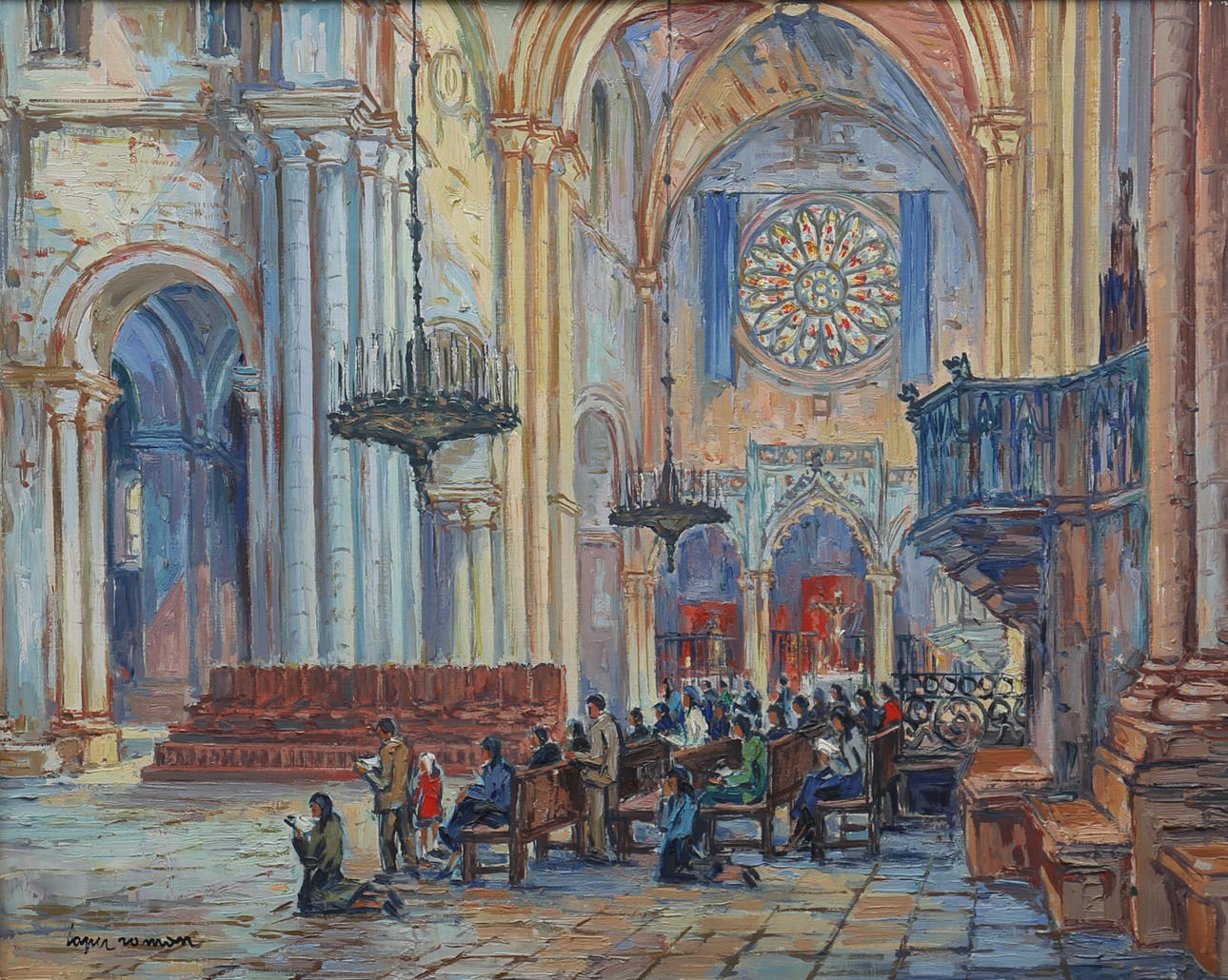 RAMÓN LÓPEZ MUÑOZ. Interior de la catedral de Tarragona.