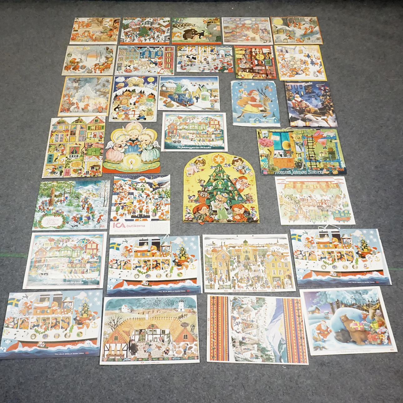 WEIHNACHTSKALENDER/ADVENTSKALENDER, 34 Stück, Kinderkalender, Ica, u.a.