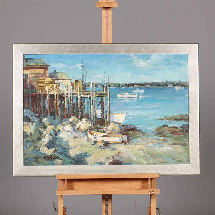 CHARLES MOVALLI. ÖL AUF LEINWAND, signiert.