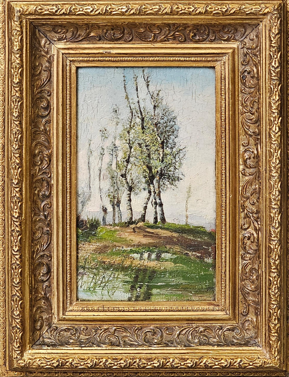 LANDSCAPE, OIL ON PANEL, ANONYMOUS 20TH CENTURY.