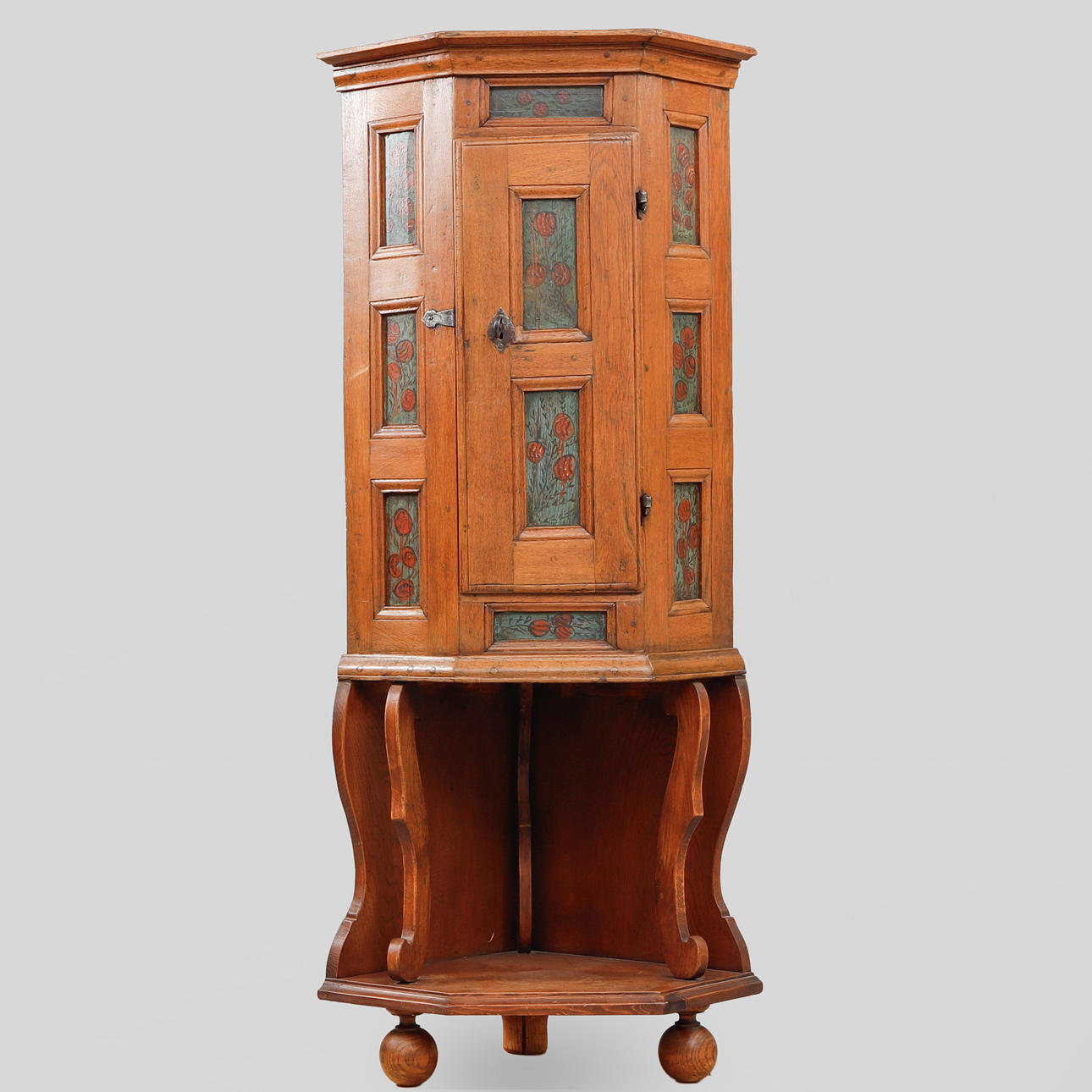 HJØRNESKAB, ALLMOGE, dateret 1806.