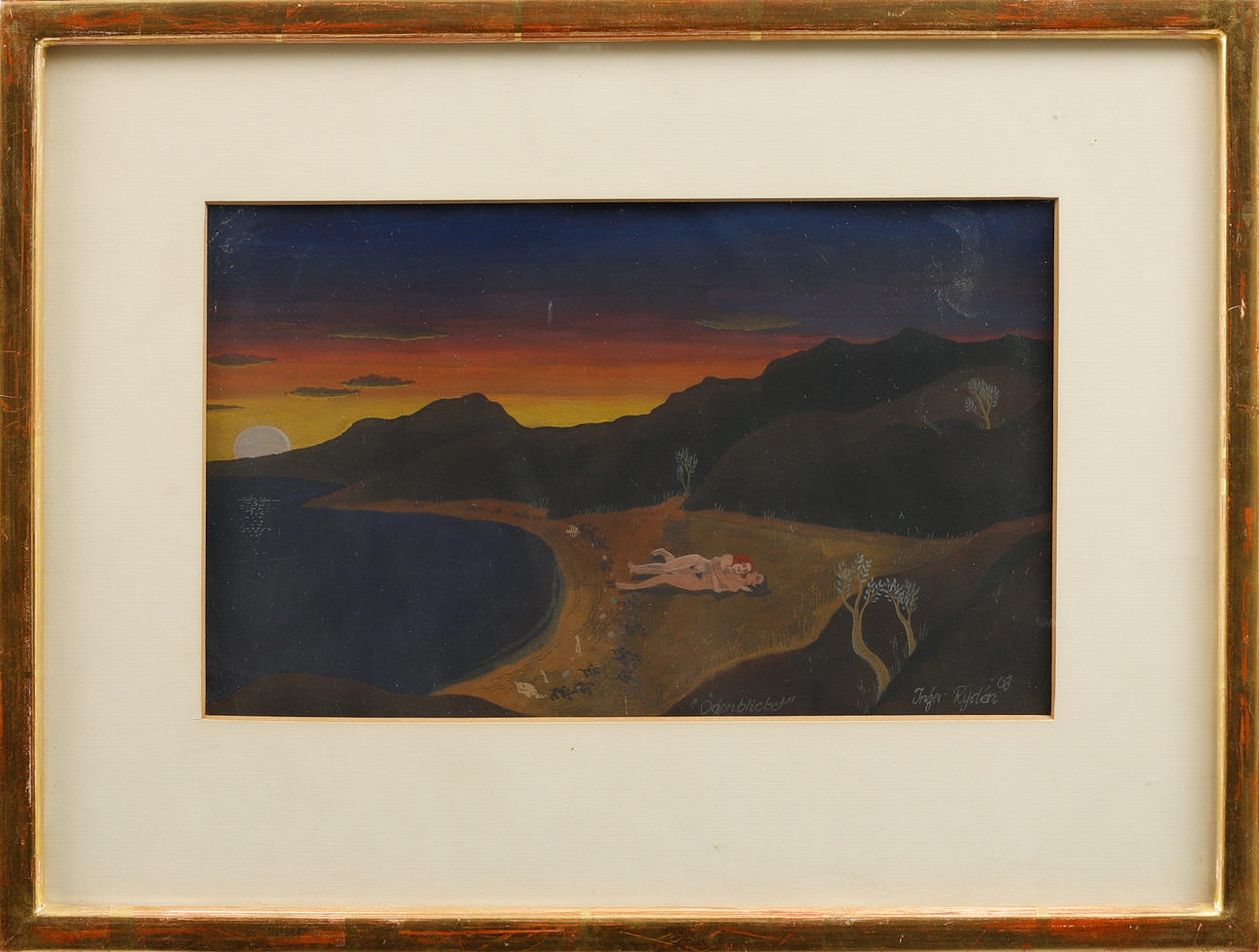 INGER RYDÉN. “The Moment”, watercolour, signed and dated 08.