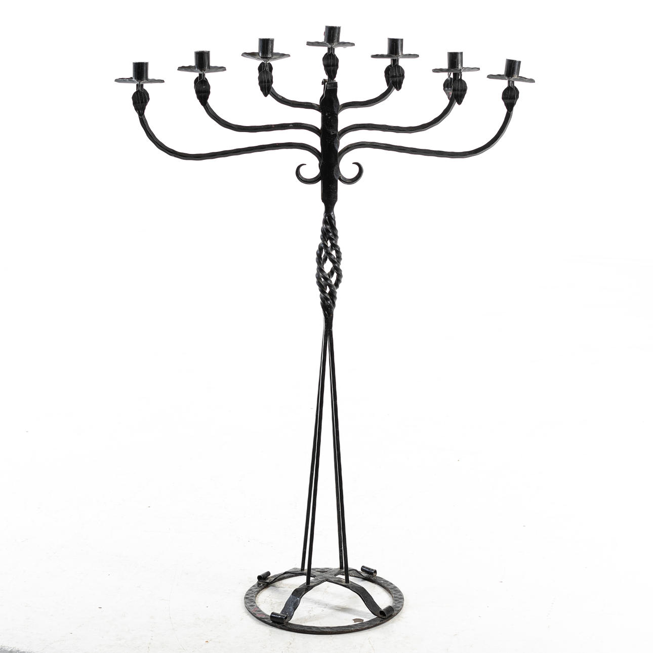 GUSTAF ANKARCRONA. Floor candlestick, wrought, Käck & Hedby, Dalarna.