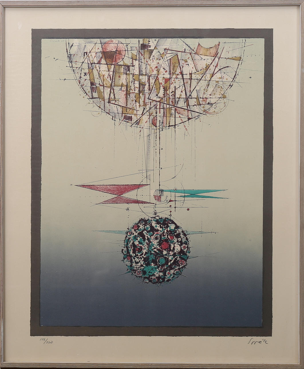 PRAVOSLAV SOVAK. Komposition, färglitografi nr 186/260, signerad Sovak.