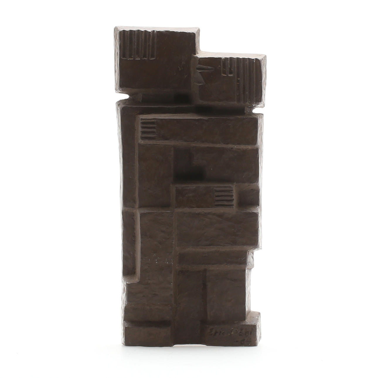 ERIC STÅHL. Skulptur, lergods, kurtiserande par, signerad samt daterad -64.