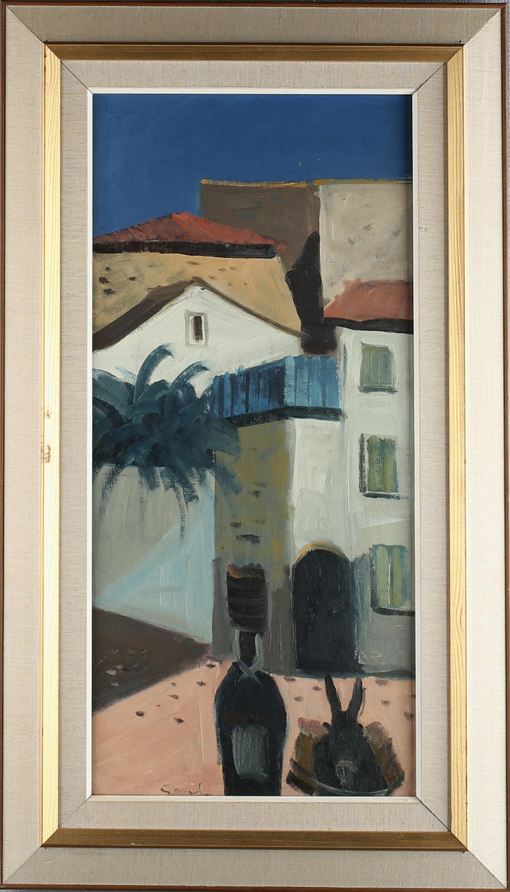 TAGE GAVIK. "Teneriffa", Spanien, olja på duk, signerad.