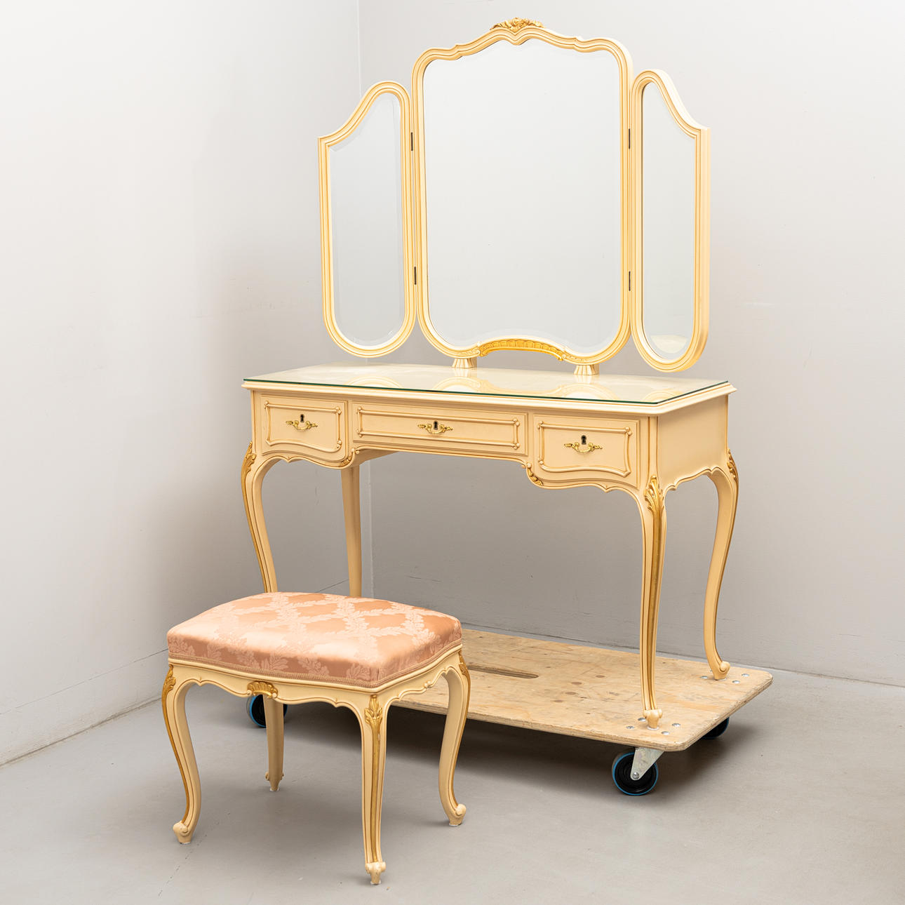 A 20th century Rococo dressing table and stool. Furniture - Cupboards ...