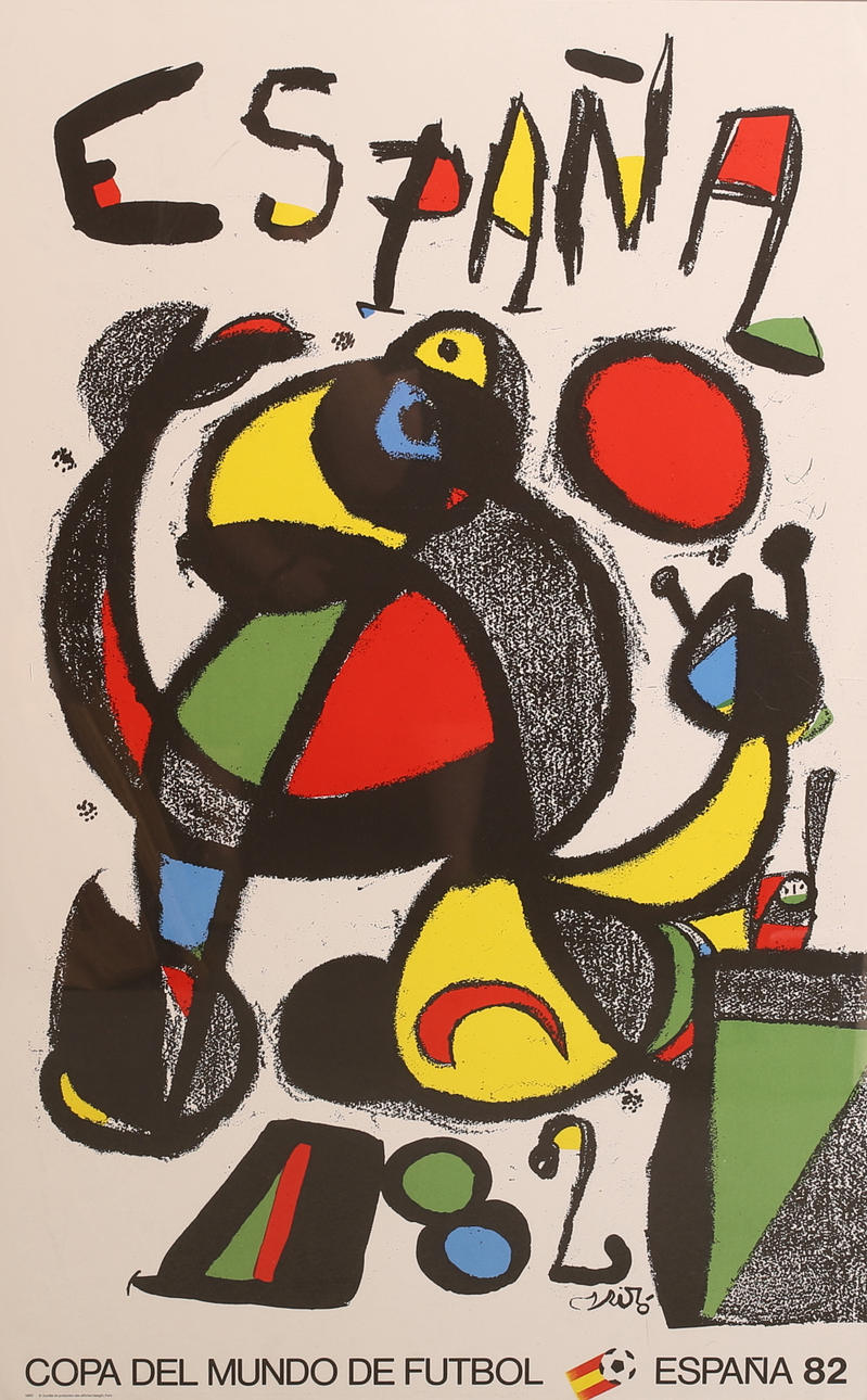 JOAN MIRÓ. Efter, plakat „Fodbold - World Cup Espana 82".