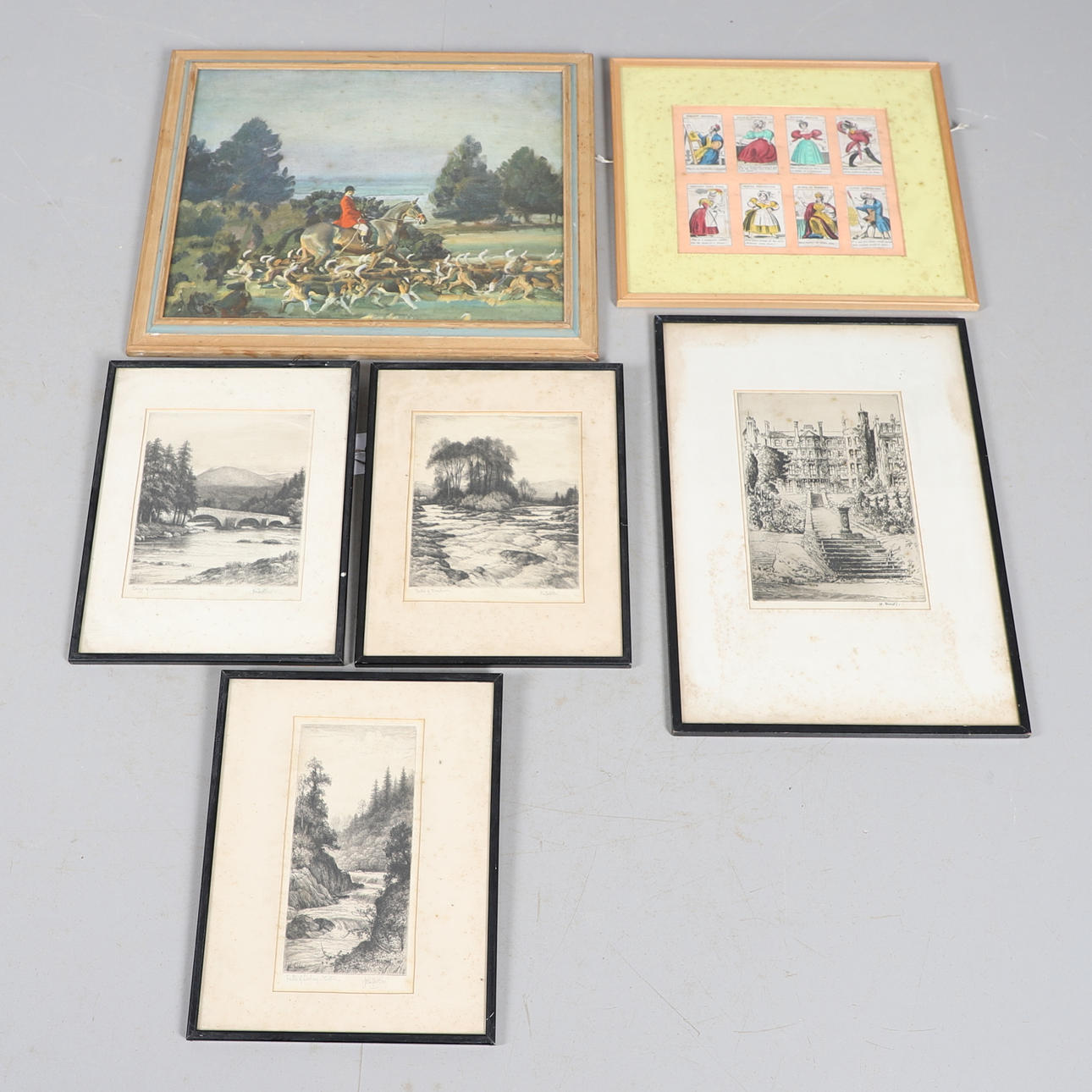 SIX ASSORTED PRINTS.