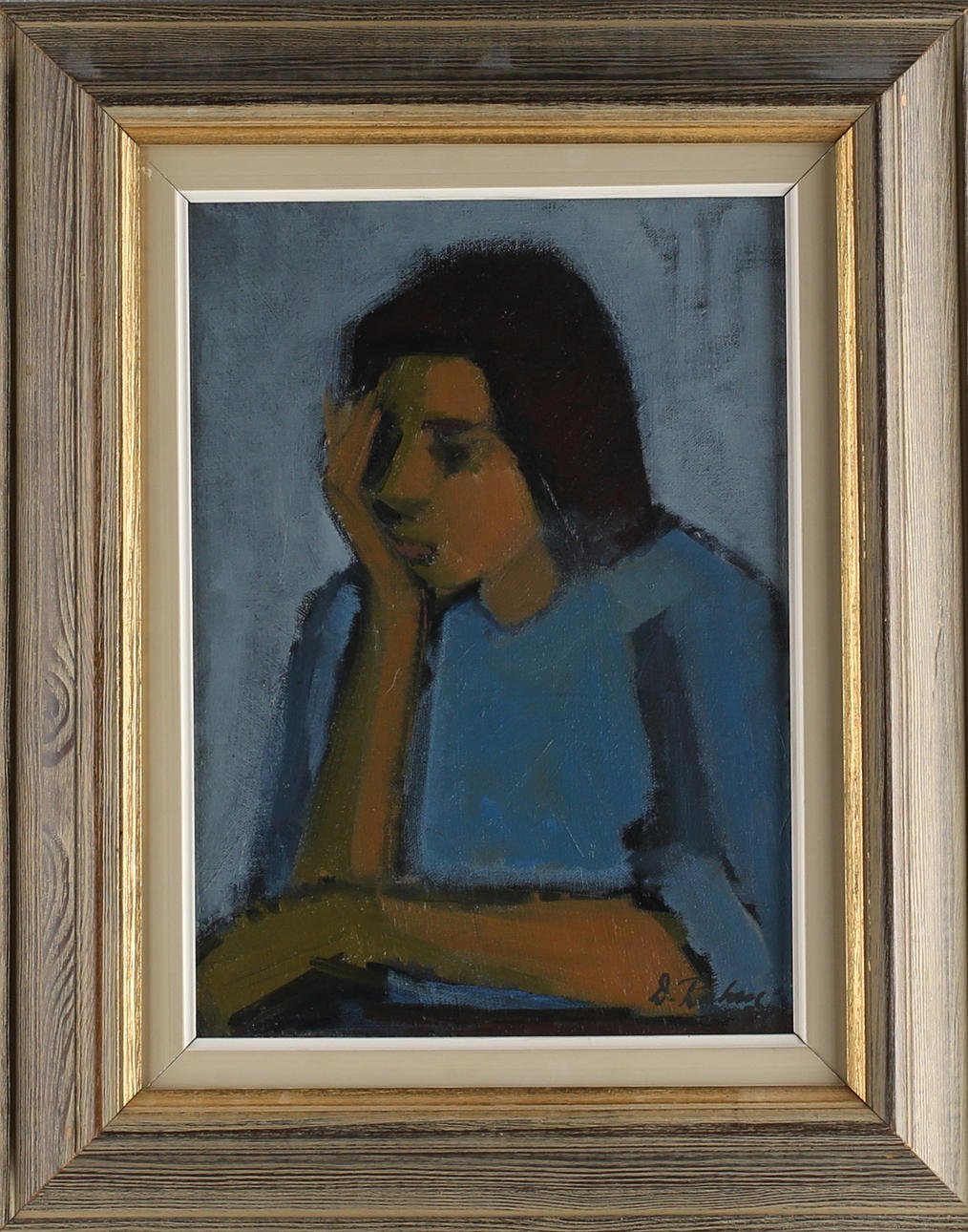 DOROTHY RUHNE SEMPINSKI. Kvinnoporträtt, olja på duk, signerad samt daterad -53.