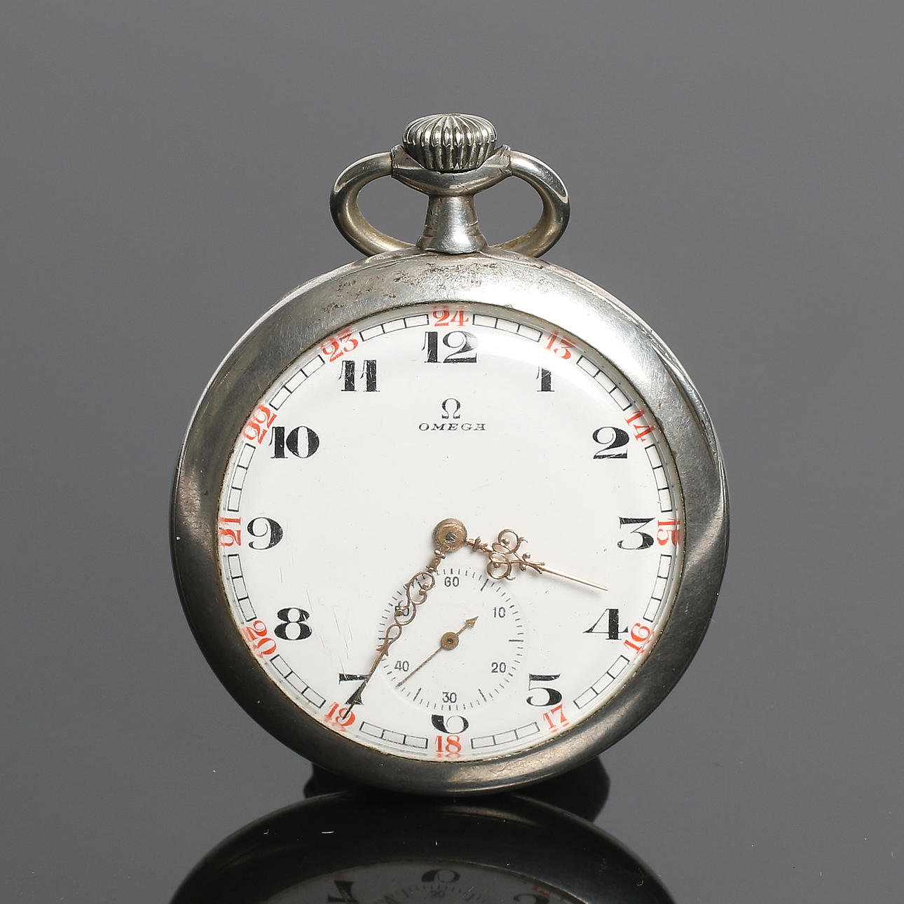 FICKUR, silver, "Omega", 1900.