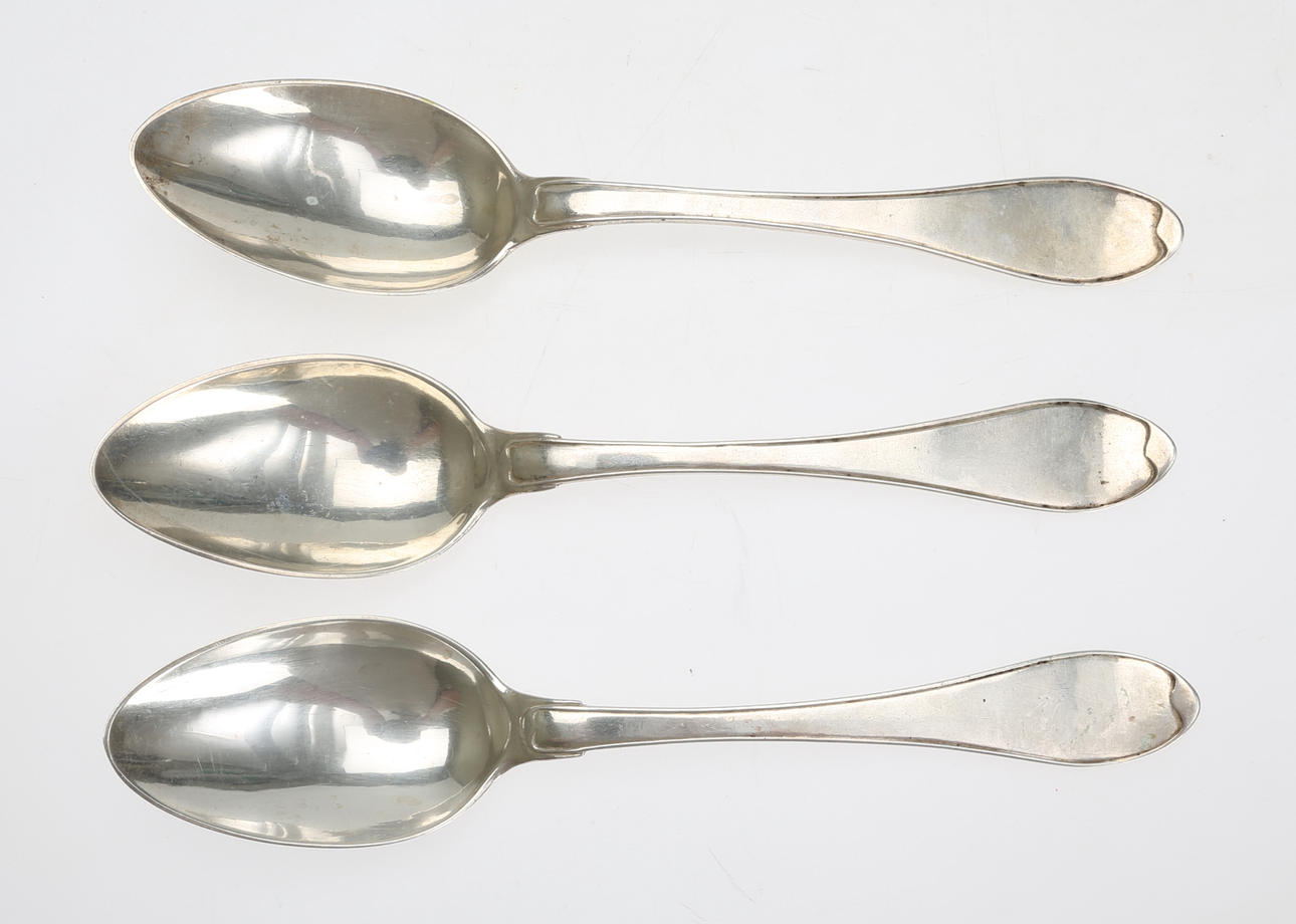 SILVERSKEDAR, 3 st, Petter Adolf Sjöberg, Stockholm 1817.