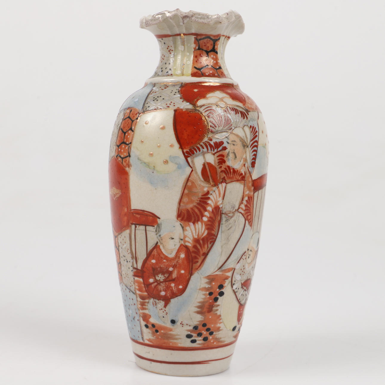 Vase, porcelain, Satsuma, Japan.